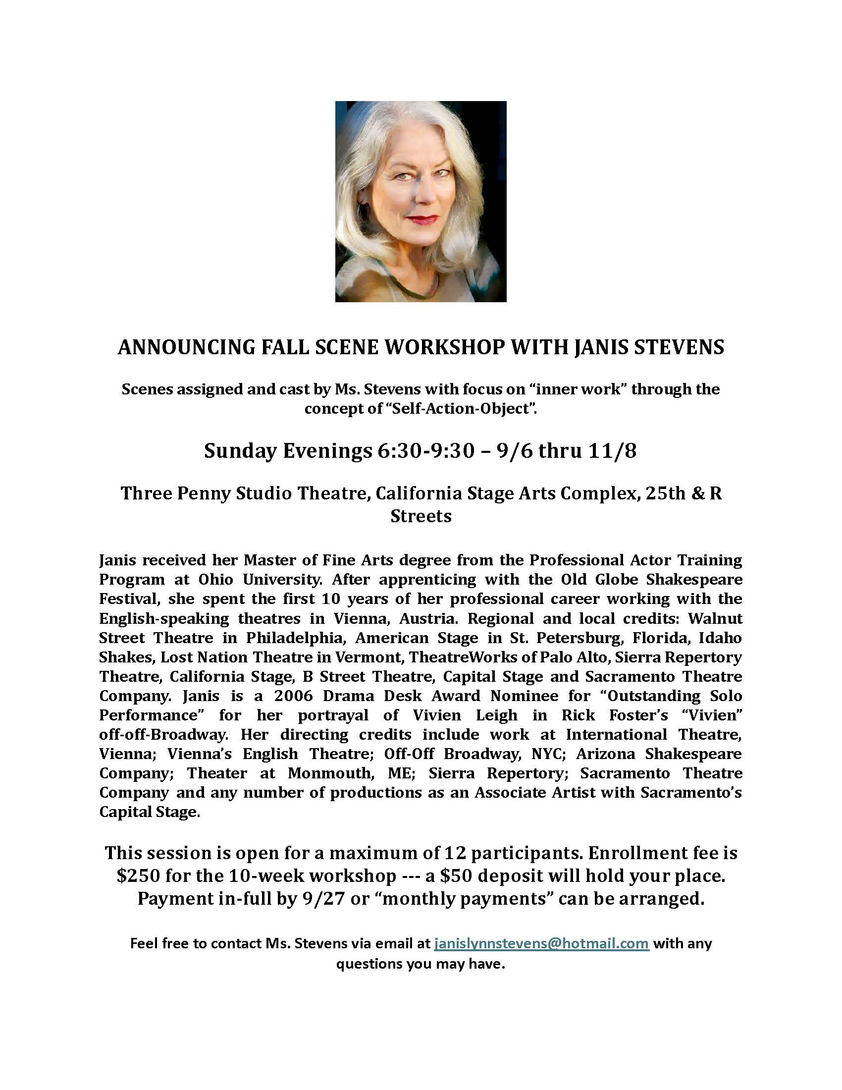 Janis Fall Workshop